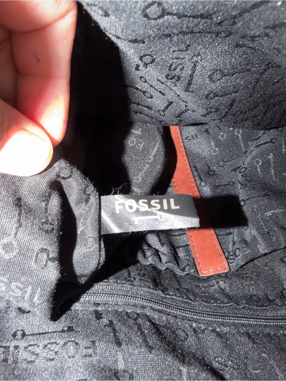 FOSSIL Reissue Weekender Black/ Brown Leather Satchel Shoulder Bag - Picture 10 of 16